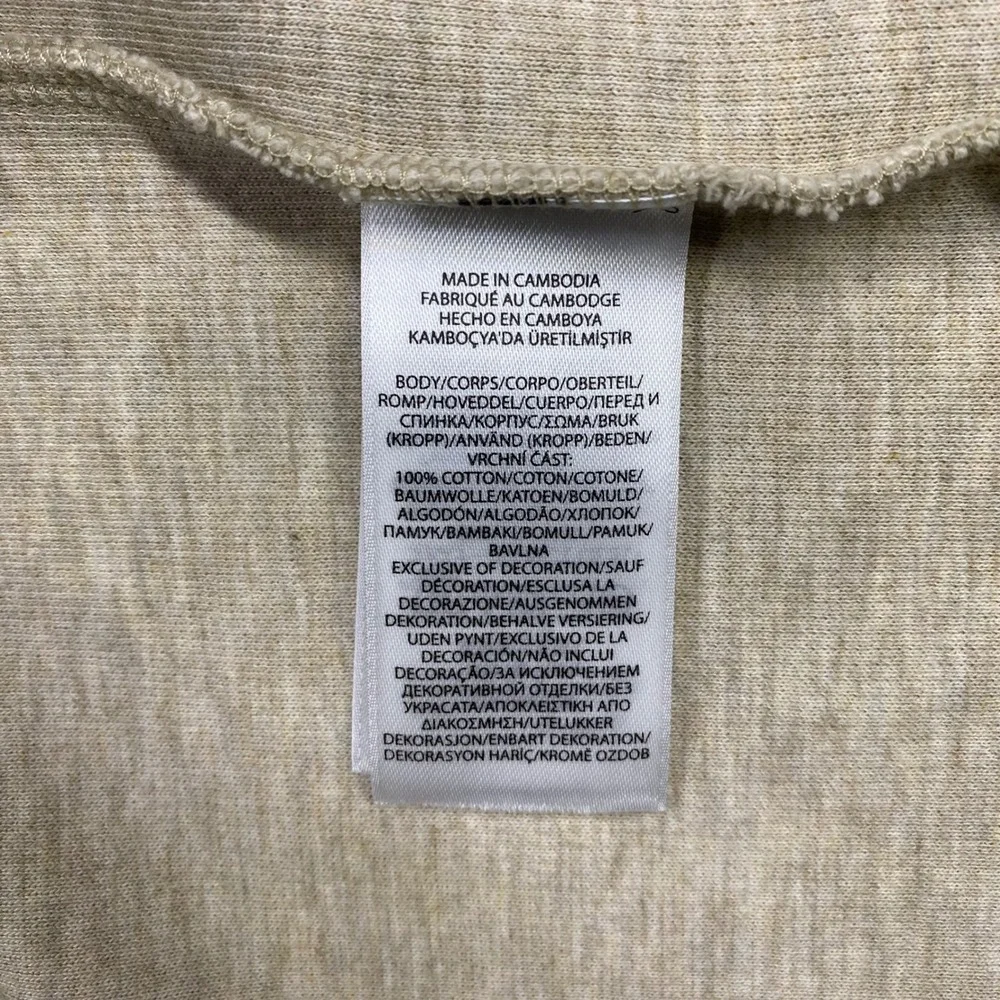Polo Ralph Lauren Mens Large 1/4 Zip Cotton Ribbed Pullover Oatmeal Heather